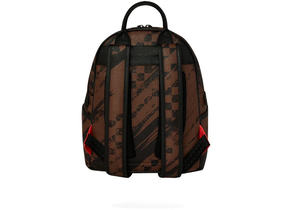 Sprayground Smeared Grunge Savage Backpack Brown