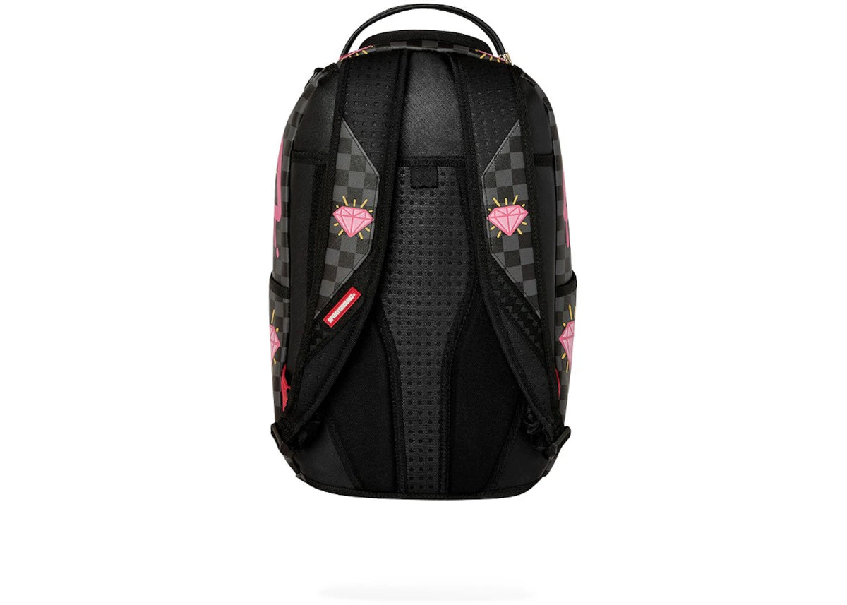 Sprayground Pink Panther Drippy Diamonds Backpack Black/Pink