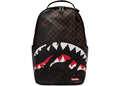Sprayground Claw Tear Check Backpack Brown