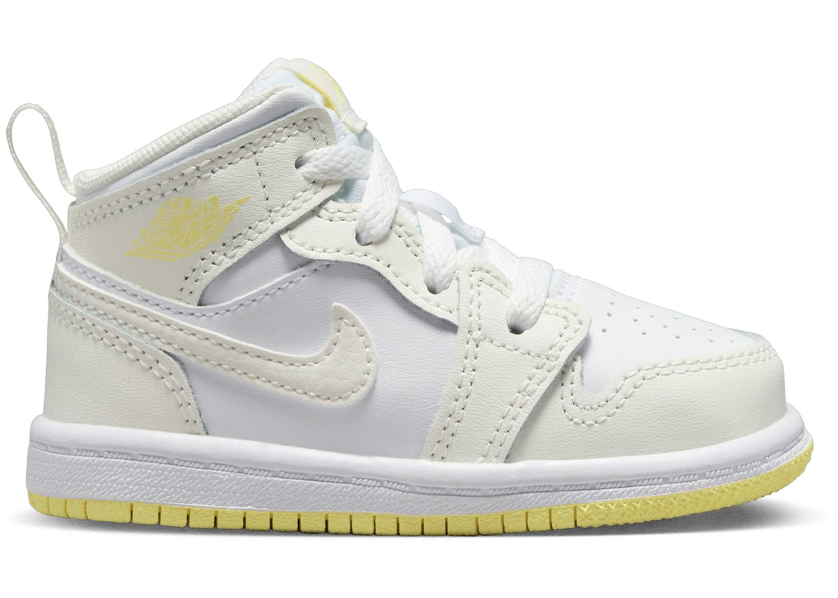 Jordan 1 Mid Sail White Light Laser Orange (TD)