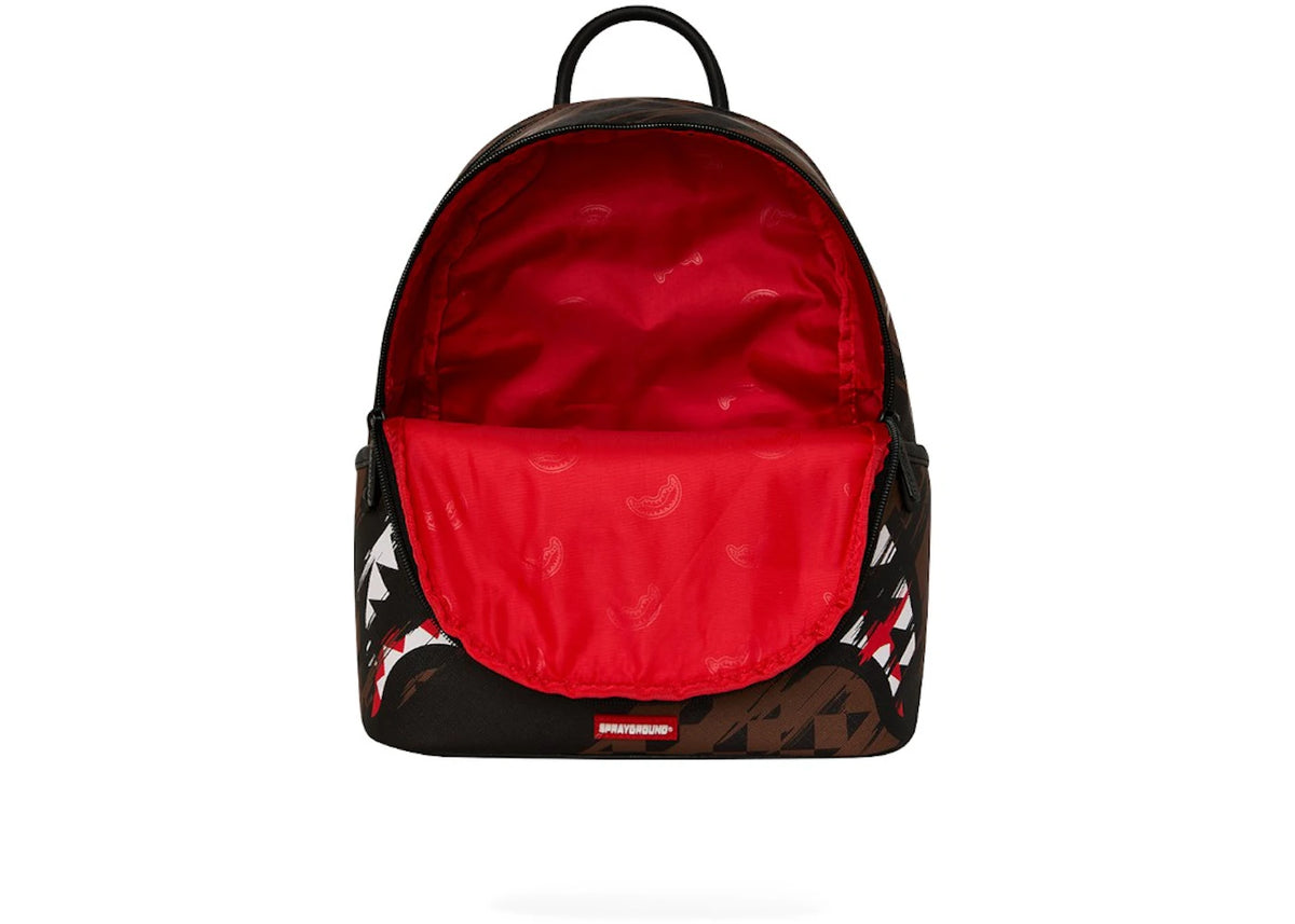 Sprayground Smeared Grunge Savage Backpack Brown